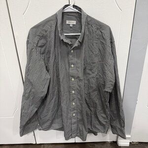 Barneys New York Black and White Checkered Button Down Long Sleeve